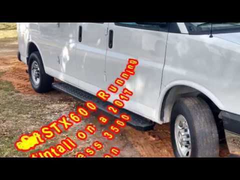 Steelcraft STX600 Running Boards install on 2017 Chevy Express 3500 Passenger Van