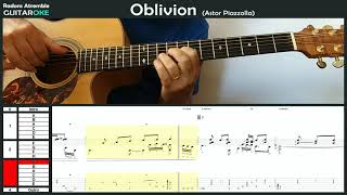 Oblivion - (Astor Piazzolla) - Roland Dyens - Guitar Tabs & Score