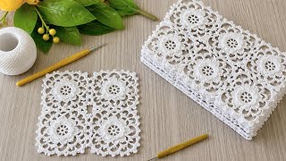 🤍Eye-Catching Crochet Flower Motif Pattern🌸Unique Pattern Step-by-Step Instructions