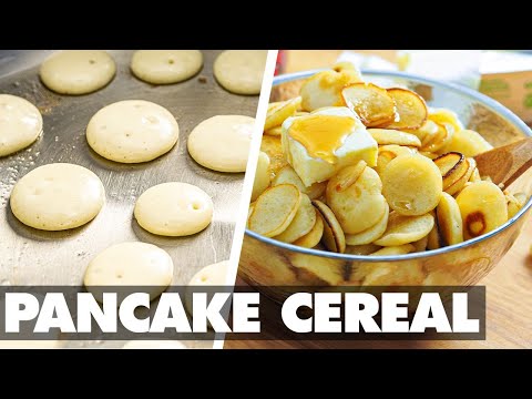 Mini Pancake Cereal Recipe - How to make TikTok Pancake Cereal