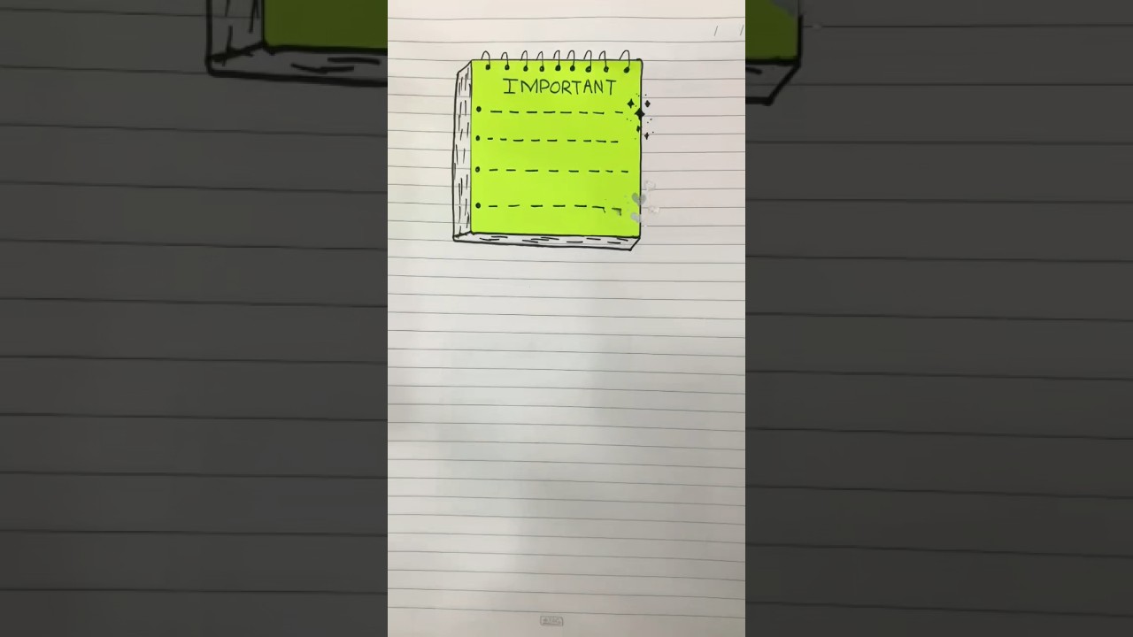 Easy Sticky Notes Ideas #viral #foryou #drawing #youtubeshorts