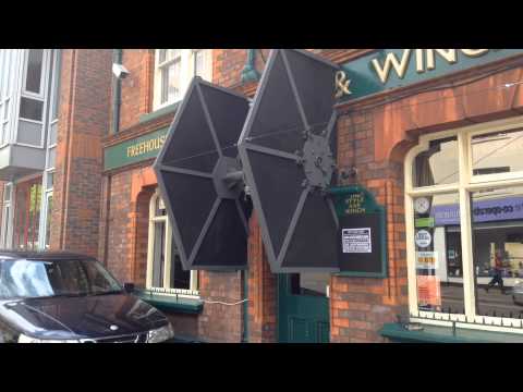THE EMPIRE STRIKES PUB - MASSIVE CUSTOM BUILT TIE FIGHTER - MAY THE SITH BE WITH YOU - HD