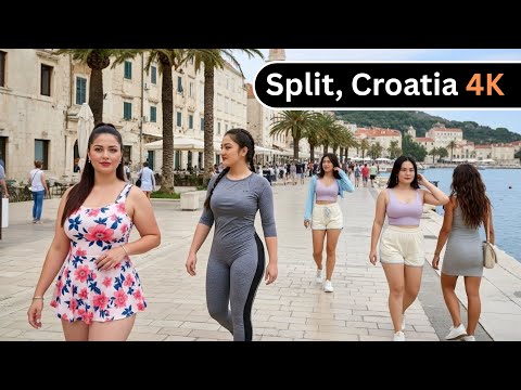 Walking Tour of Split Croatia | 4K Ultra HD Old Town, Riva & Streets