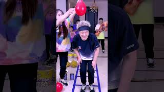 Jump House Challenge! Who will win? #PartyGame #FamilyGame #shorts