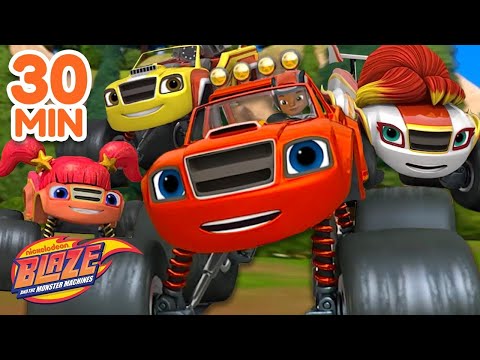 Blaze Family Uses Blazing Speed! ???? | 30 Minute Compilation! | Blaze and the Monster Machines