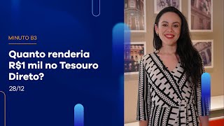 Quanto rende R$1 mil no Tesouro Direto? | Minuto B3 – 28/12/2022