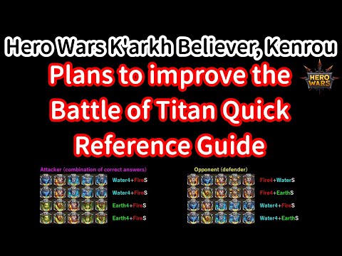 Plans to improve the Battle of Titan Quick Reference Guide | Hero Wars