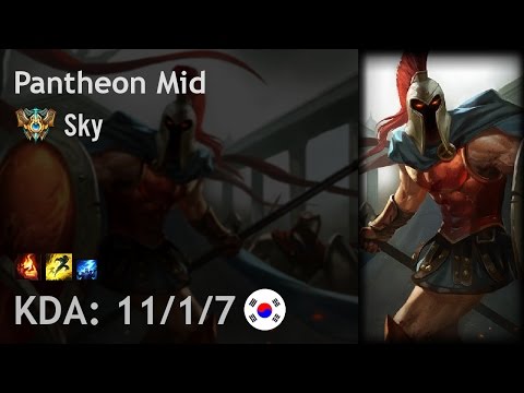 Pantheon Mid vs Kassadin - Sky - KR Challenger Patch 6.21