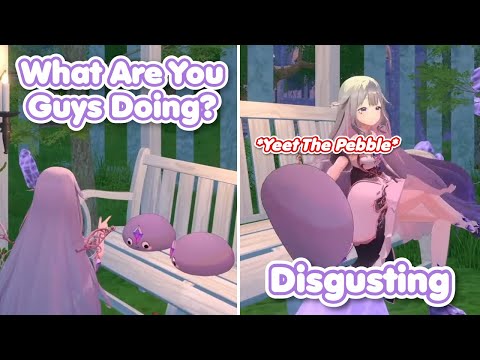 Biboo Catches a Pebble Flirting In Her World And Throws Him Off The Bench Biboo Catches a Pebble Flirting In Her World And Throws Him Off The Bench