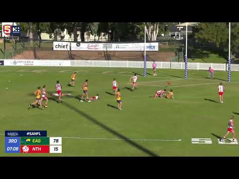 Rd 2 Hostplus SANFL Snapshot - Eagles' Sam Nicholls dribbles it through