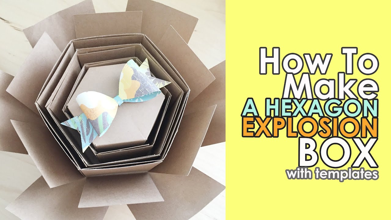 Explosion Box | Easy Explosion Box Tutorial | Free Template |  Cricut Free Template
