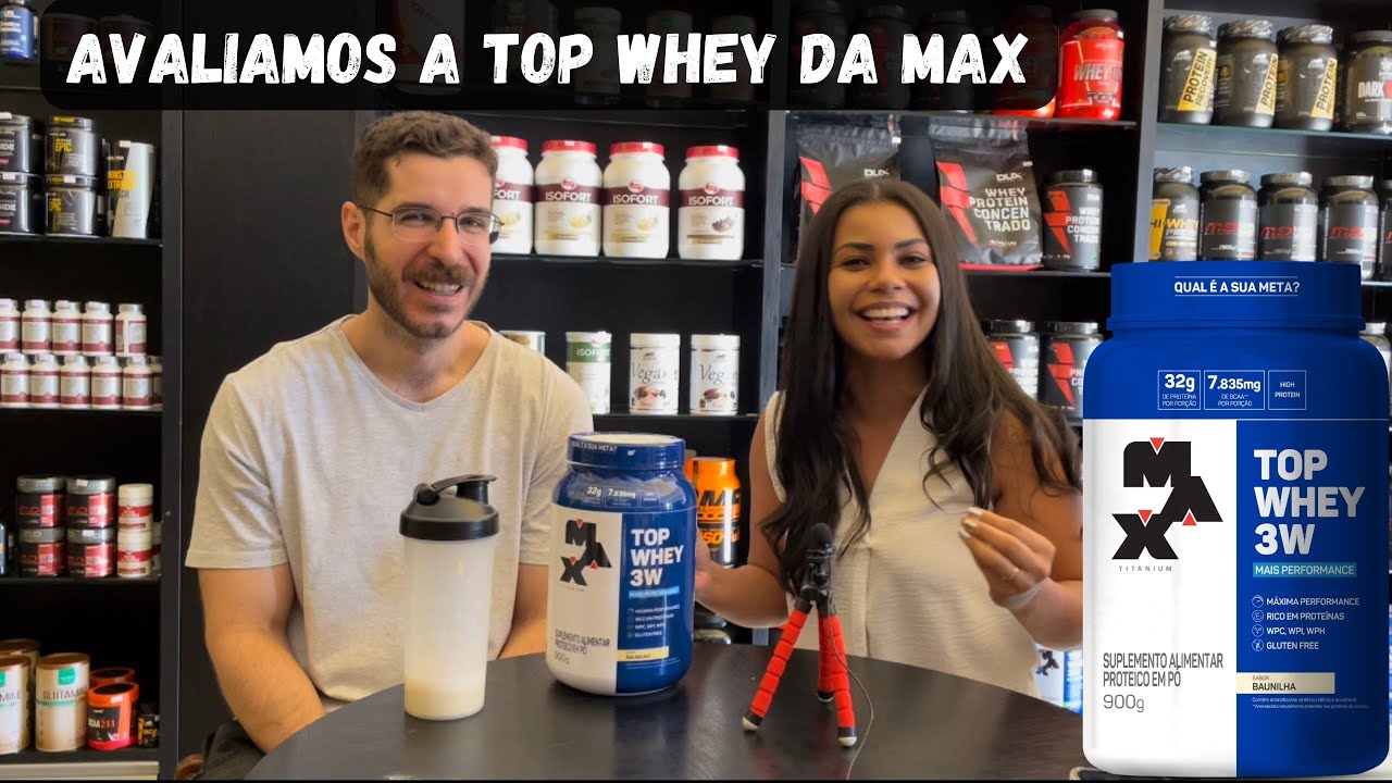 Top Whey 3W. Testamos a famosa proteína da Max Titanium.