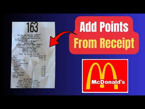 Add Mcdonalds Points From Receipt