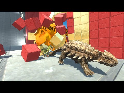 Hallway Challenge: Escape the T- Rex Brothers And Rescue Superheroes