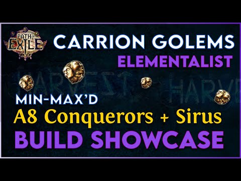 Carrion Golems End Game Build Showcase - Awakener 8 Conquerors + Sirus * Min Max Build Version *