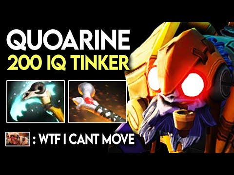 Quoarine Testing 200IQ Build On Turbo - Enemy Can't Move 32 Kills Tinker Dota 2