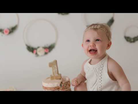 Boho 1st Birthday Cake Smash Photography Session