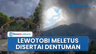Detik-detik Dentuman Kuat saat Erupsi Gunung Lewotobi Tinggi Abu 8 Km, Status Naik ke Level Awas