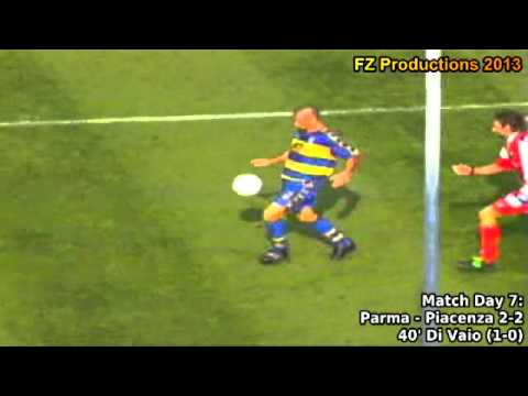 Serie A 2001-2002, day 7 Parma - Piacenza 2-2 (Di Vaio goal)
