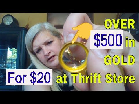 Buying $537 Worth of GOLD for $20 in A Jewelry Bag at THRIFT STORE 14 Karat Gold .54 Ounce Treasure