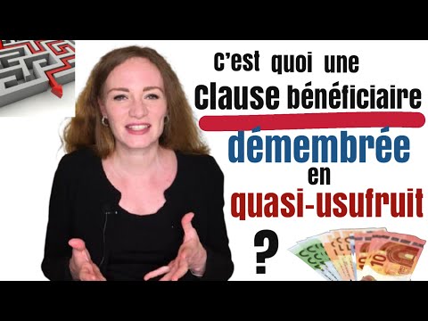 [2022] 👉🏻 Qu’est-ce qu’une CLAUSE BÉNÉFICIAIRE démembrée en quasi-USUFRUIT en assurance vie ?