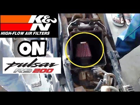 Installing K&N Air Filter on Bajaj Pulsar RS200| is it really worth....