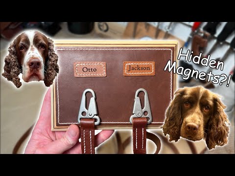 Are My Dogs Spoiled?!  How to Make Leather Dog Leashes and a Magnetic Wall Mount to Store Them