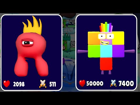 Merge Alphabet Lore Vs Merge Number Cube Monster Run - Merge Simulator Battles