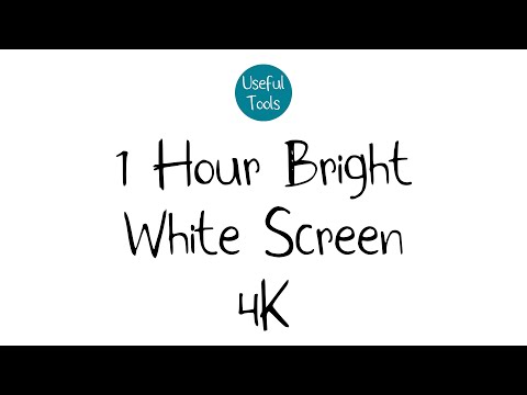 1 Hour Bright White Screen | 4K