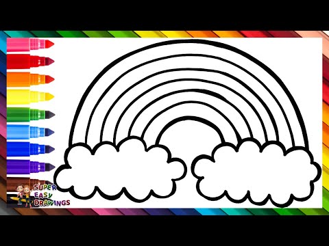 Draw and Color a Rainbow 🌈 Drawings for Kids