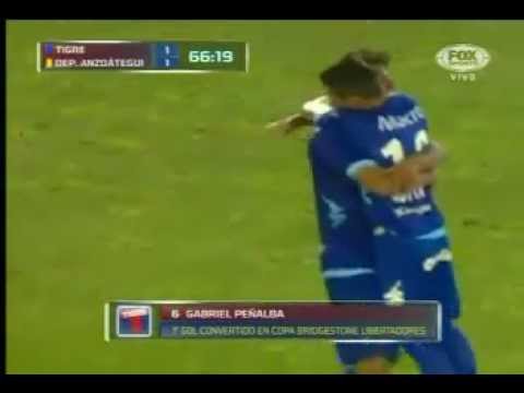 Gol de Gabriel Peñalba  (Tig) - Tigre 1 - Dep Anzoategui 1 - Copa Libertadores 2013