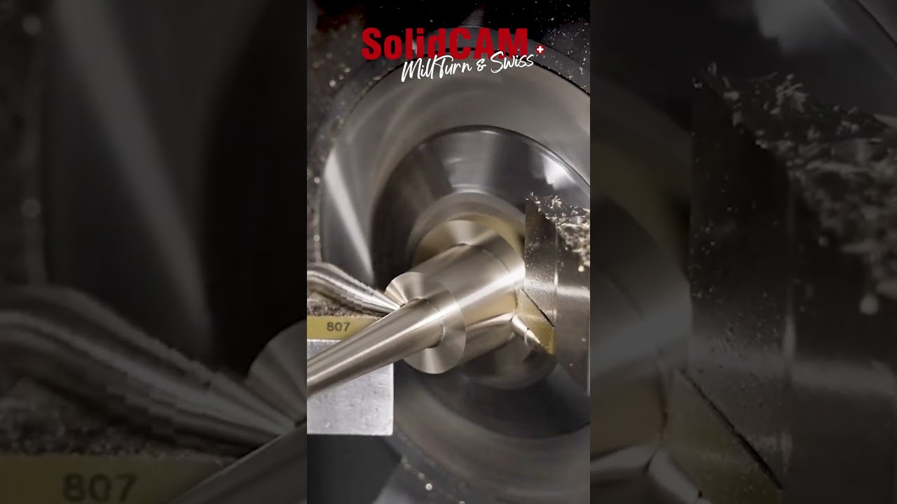 SolidCAM Swiss-Type Machining Toolpath