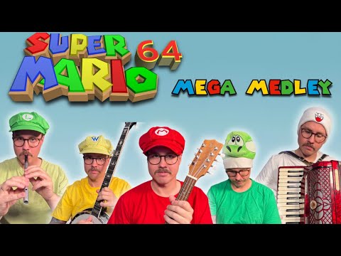 🍄 Super Mario 64 MEGA medley (1 man - 64 instruments)