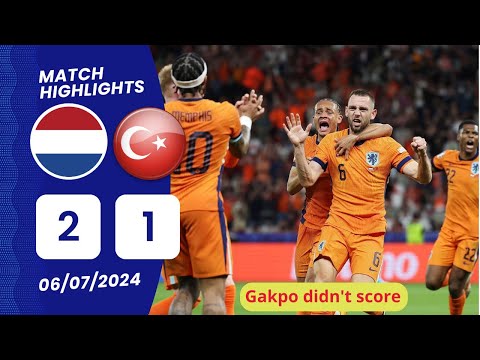 Netherlands vs Turkey 2-1 Highlights: Akaydin, Stefan de Vrij, Muldur  | EURO 2024
