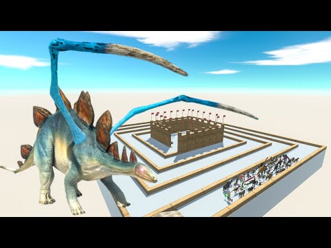 Escape From Alien Stegosaurus - Last Survivor -  Swirl Course | Animal Revolt Battle Simulator