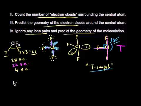 VSEPR for 5 electron clouds (continued) (video) | Khan Academy