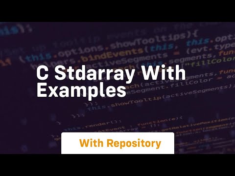 C Stdarray With Examples