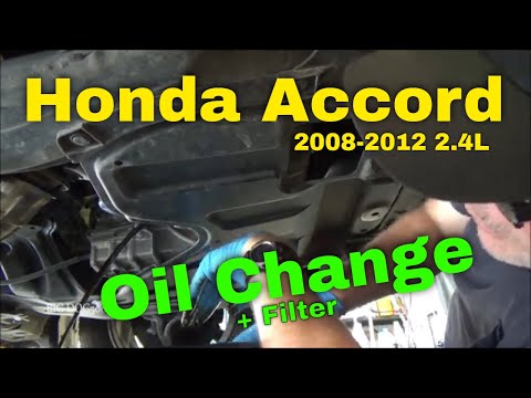 2008-2012 Honda Accord 2.4L Oil Change (4 Cylinder)