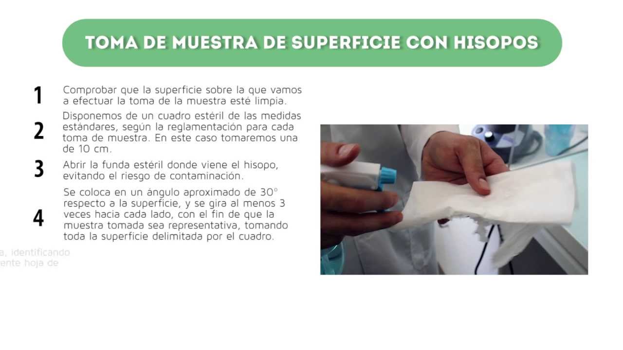 Toma de muestras con hisopos