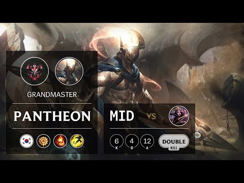 Pantheon Mid vs LeBlanc - KR Grandmaster Patch 9.16