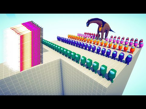 3x BRACHIOSAURUS AND ARMY OF AMONG US vs EVERY GODS - Totally Accurate Battle Simulator 2023