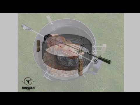 MOESTA BBQ Rotisserie Kit for Smokin 'Pizza Ring