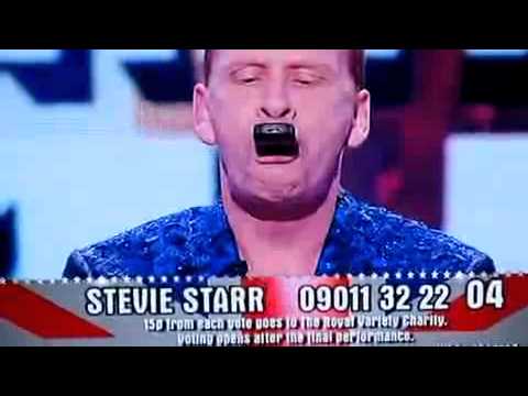 Stevie Starr- The Regurgatator! Phone trick fails on BGT- Live.