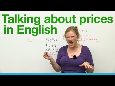 Part of a video titled How to talk about prices in English - Basic Vocabulary - YouTube
