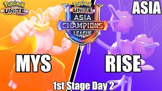 MYS vs RISE - Asia Champions League SEA 1st Stage Day 2 - Pokemon Unite Tournament