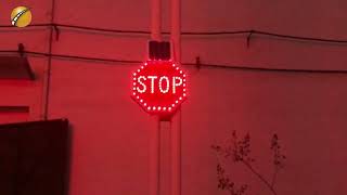 NOKIN Flashing LED Solar Stop Sign For Road Safety