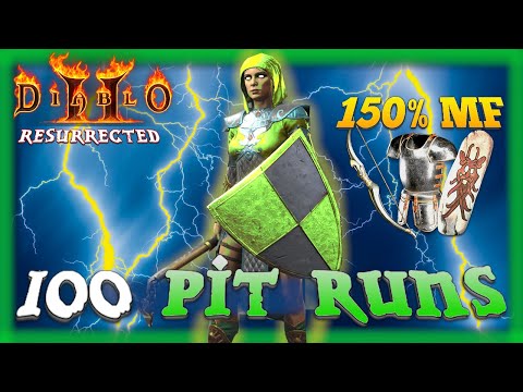 LUCK CONTINUES in the PIT!   100 Pit Runs - Diablo 2 Resurrected Ladder Season 3