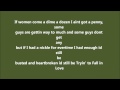 Tryin' to Fall in Love Toby Keith lyrics on screen