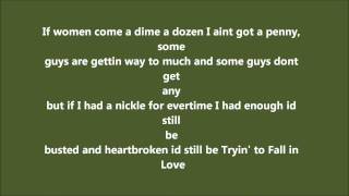 Tryin&#39; to Fall in Love Toby Keith lyrics on screen
