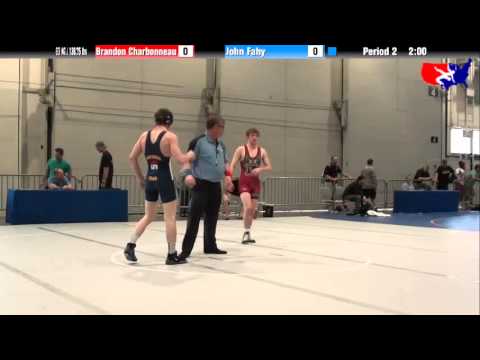 Brandon Charbonneau vs. John Fahy at 2013 Junior Nationals - FILA - FS